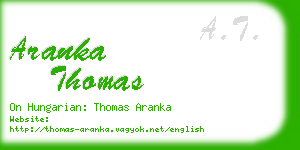 aranka thomas business card